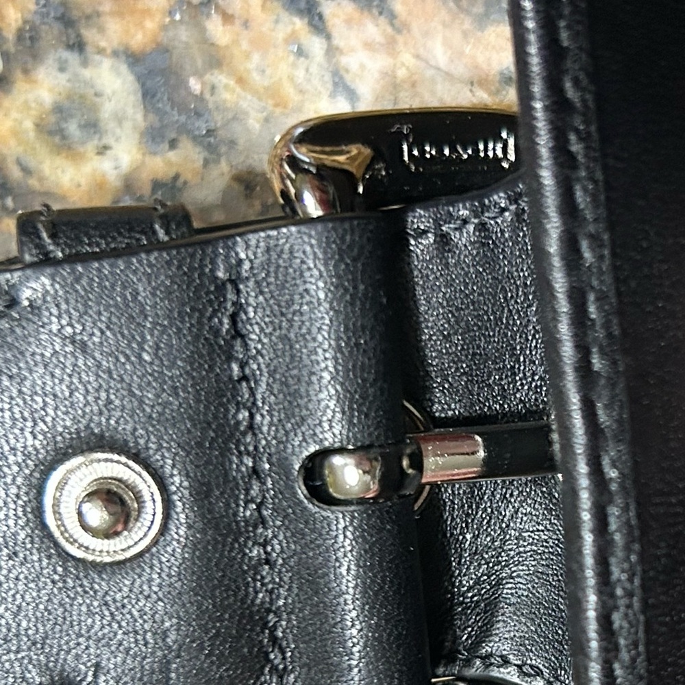 Coach Black Leather Wallet with Silver Buckle - Picture 3 of 10